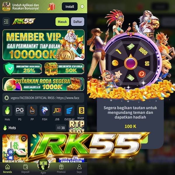 RK55 - Dowdload & Install Aplikasi Slot Asli Minimal Bet 400 Perak
