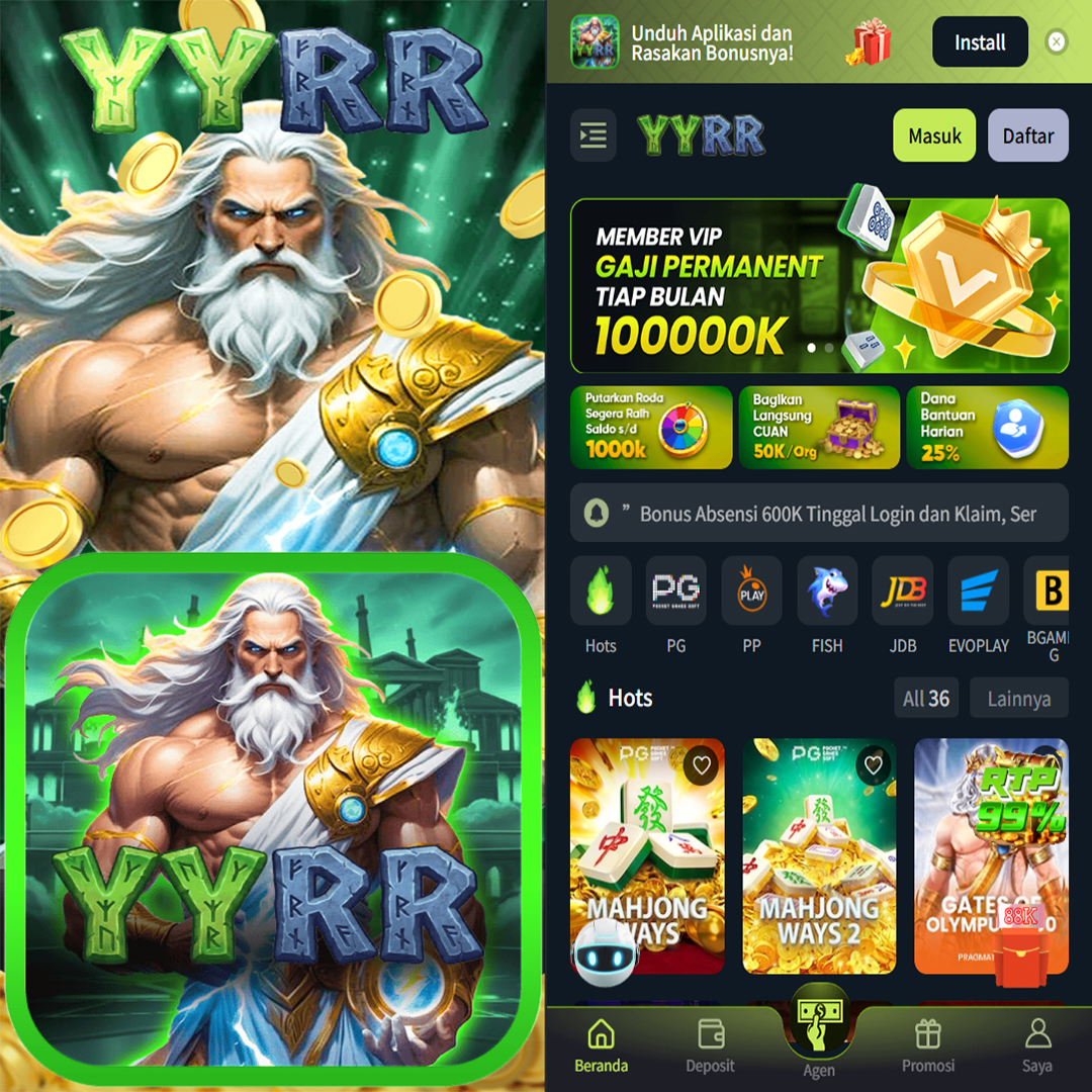 YYRR - Dowdload & Install Aplikasi Slot Asli Minimal Bet 400 Perak